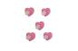 Mobile Preview: Kids buttons as hearts out plastic in pink dark pink 15 mm 0,59 inch